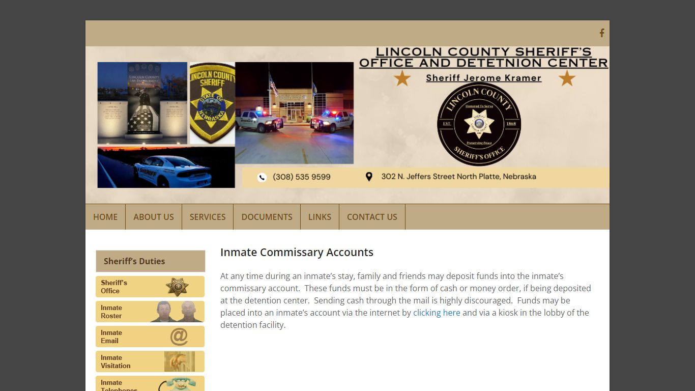 Inmate Commissary Accounts | Lincoln County Sheriff